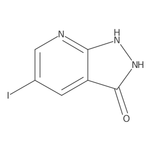 5-Iodo-1H-pyrazolo[3,4-b]pyridin-3(2H)-one结构式