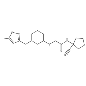 N-(1-cyanocyclopentyl)-2-({1-[(5-methyl-1,2,4-oxadiazol-3-yl)methyl]piperidin-3-yl}amino)acetamide结构式