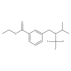 Ethyl 3-((isopropyl(trifluoromethyl)amino)methyl)benzoate结构式