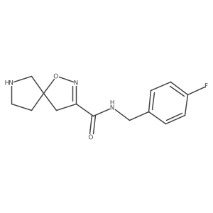 N-(4-Fluorobenzyl)-1-Oxa-2,7-Diazaspiro[4.4]Non-2-Ene-3-Carboxamide结构式
