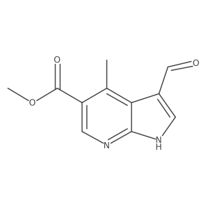 3-Carbaldehyde-4-methyl-7-azaindole-5-carboxylic acid methyl ester Structure