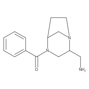 {4-Benzoyl-1,4-diazabicyclo[3.2.1]octan-2-yl}methanamine结构式