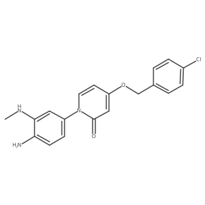 4-(4-Chlorobenzyloxy)-1-(4-amino-3-(methylamino)phenyl)pyridin-2(1h)-one Structure