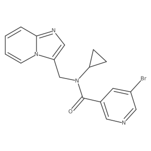5-bromo-N-cyclopropyl-N-(imidazo[1,2-a]pyridin-3-ylmethyl)nicotinamide Structure