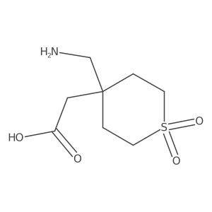 2-[4-(Aminomethyl)-1,1-dioxo-1lambda6-thian-4-yl]aceticacid Structure