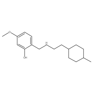 5-Methoxy-2-({[2-(4-methylcyclohexyl)ethyl]amino}methyl)phenol结构式