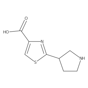 2-(Pyrrolidin-3-yl)-1,3-thiazole-4-carboxylic acid Structure