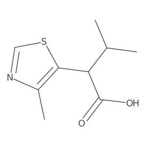 3-Methyl-2-(4-methyl-1,3-thiazol-5-yl)butanoic acid Structure