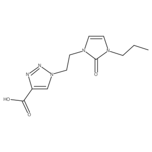 1H-1,2,3-Triazole-4-carboxylic acid, 1-[2-(2,3-dihydro-2-oxo-3-propyl-1H-imidazol-1-yl)ethyl]-结构式