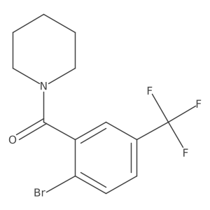 (2-Bromo-5-(trifluoromethyl)phenyl)(piperidin-1-yl)methanone结构式