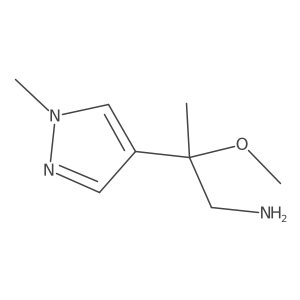 2-methoxy-2-(1-methyl-1H-pyrazol-4-yl)propan-1-amine结构式