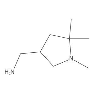 (1,5,5-Trimethylpyrrolidin-3-yl)methanamine Structure