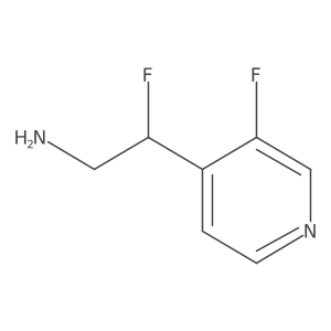 2-Fluoro-2-(3-fluoropyridin-4-yl)ethan-1-amine结构式