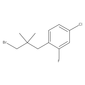 1-(3-Bromo-2,2-dimethylpropyl)-4-chloro-2-fluorobenzene结构式