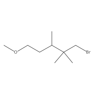1-Bromo-5-methoxy-2,2,3-trimethylpentane结构式