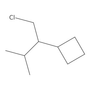 (1-Chloro-3-methylbutan-2-yl)cyclobutane Structure
