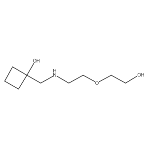 1-({[2-(2-Hydroxyethoxy)ethyl]amino}methyl)cyclobutan-1-ol结构式