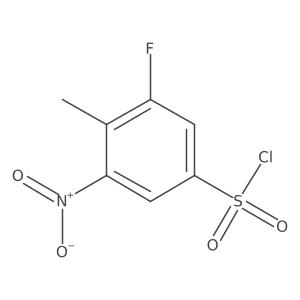 3-Fluoro-4-methyl-5-nitrobenzene-1-sulfonyl chloride Structure