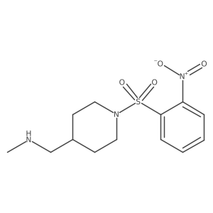 Methyl({[1-(2-nitrobenzenesulfonyl)piperidin-4-yl]methyl})amine结构式