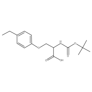 N-Boc-O-(4-ethylphenyl)-L-serine Structure