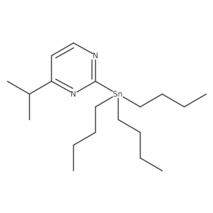 4-Isopropyl-2-(tributylstannyl)pyrimidine结构式
