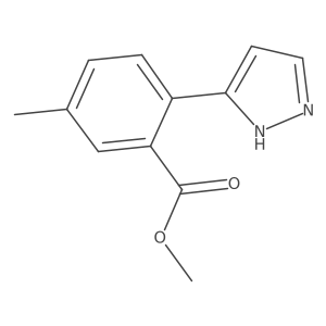 Methyl 5-methyl-2-(1H-pyrazol-5-yl)benzoate结构式