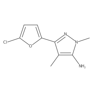 3-(5-Chlorofuran-2-yl)-1,4-dimethyl-1H-pyrazol-5-amine Structure