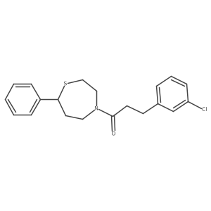 3-(3-Chlorophenyl)-1-(7-phenyl-1,4-thiazepan-4-yl)propan-1-one结构式