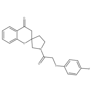 1'-(2-((4-Fluorophenyl)thio)acetyl)spiro[chroman-2,3'-pyrrolidin]-4-one结构式