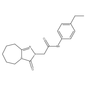 N-(4-Ethylphenyl)-2-{3-oxo-2H,3H,5H,6H,7H,8H,9H-[1,2,4]triazolo[4,3-A]azepin-2-YL}acetamide Structure