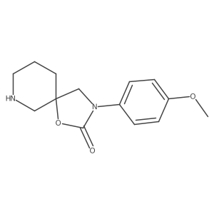 3-(4-Methoxyphenyl)-1-oxa-3,7-diazaspiro[4.5]decan-2-one结构式