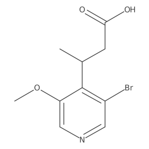 3-(3-Bromo-5-methoxypyridin-4-yl)butanoic acid Structure