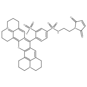 1H,5H,11H,15H-Xantheno[2,3,4-ij:5,6,7-i'j']diquinolizin-18-ium, 9-[4-[[[2-(2,5-dihydro-2,5-dioxo-1H-pyrrol-1-yl)ethyl]amino]sulfonyl]-2-sulfophenyl]-2,3,6,7,12,13,16,17-octahydro-, inner salt Structure