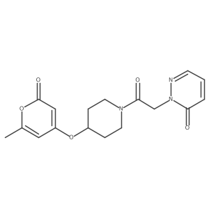 2-(2-(4-((6-methyl-2-oxo-2H-pyran-4-yl)oxy)piperidin-1-yl)-2-oxoethyl)pyridazin-3(2H)-one结构式