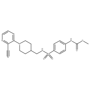 methyl (4-(N-((1-(3-cyanopyrazin-2-yl)piperidin-4-yl)methyl)sulfamoyl)phenyl)carbamate Structure