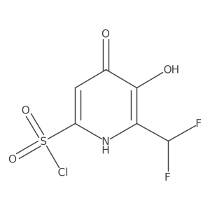 2-(Difluoromethyl)-3,4-dihydroxypyridine-6-sulfonyl chloride Structure