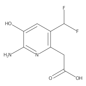 2-(6-Amino-3-(difluoromethyl)-5-hydroxypyridin-2-yl)acetic acid Structure