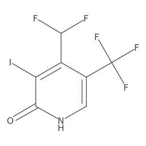 4-(Difluoromethyl)-3-iodo-5-(trifluoromethyl)pyridin-2-ol Structure