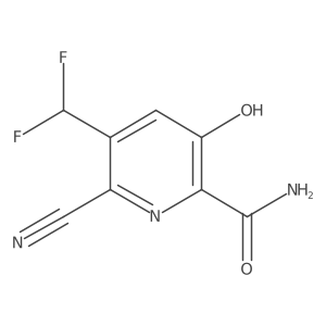 6-Cyano-5-(difluoromethyl)-3-hydroxypicolinamide Structure