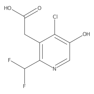 2-(4-Chloro-2-(difluoromethyl)-5-hydroxypyridin-3-yl)acetic acid Structure