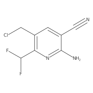 2-Amino-5-(chloromethyl)-6-(difluoromethyl)nicotinonitrile Structure