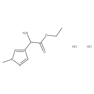 ethyl 2-amino-2-(1-methyl-1H-pyrazol-4-yl)acetate dihydrochloride结构式