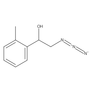 (1R)-2-azido-1-(2-methylphenyl)ethan-1-ol结构式