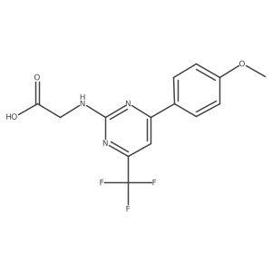 N-[6-(4-Methoxyphenyl)-4-(trifluoromethyl)pyrimidin-2-yl]glycine Structure