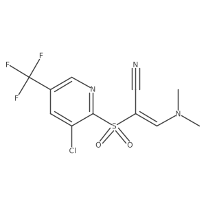 2-{[3-Chloro-5-(trifluoromethyl)pyridin-2-yl]sulfonyl}-3-(dimethylamino)prop-2-enenitrile Structure