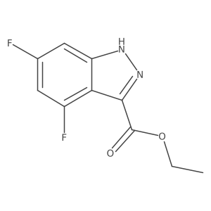 Ethyl 4,6-difluoro-1H-indazole-3-carboxylate结构式