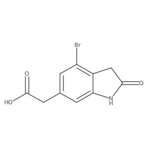 2-(4-Bromo-2-oxo-2,3-dihydro-1H-indol-6-yl)acetic acid Structure