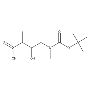 4-{[(Tert-butoxy)carbonyl](methyl)amino}-3-hydroxy-2-methylbutanoic acid Structure