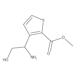 Methyl 3-(1-amino-2-hydroxyethyl)thiophene-2-carboxylate结构式