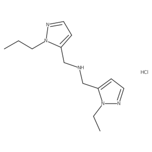 1-(1-ethyl-1H-pyrazol-5-yl)-N-[(1-propyl-1H-pyrazol-5-yl)methyl]methanamine Structure